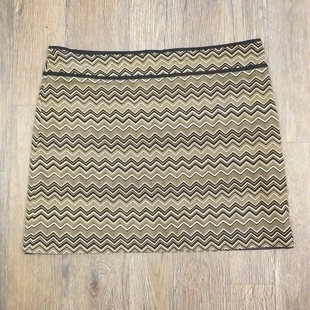 Loft Brown and Black Size 16 Skirt Ladies Women